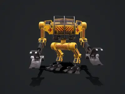 MP-347 robot Low-poly 3D model