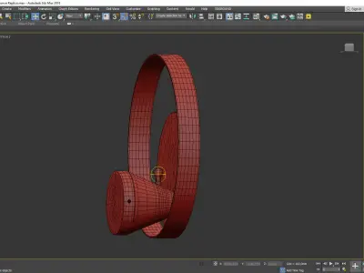 ROUND BRASS WALL Low-poly 3D model