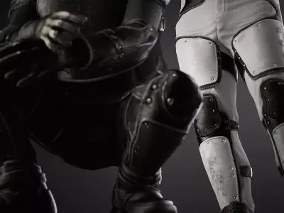 Urban Suit Outfit with Mask Low-poly 3D model