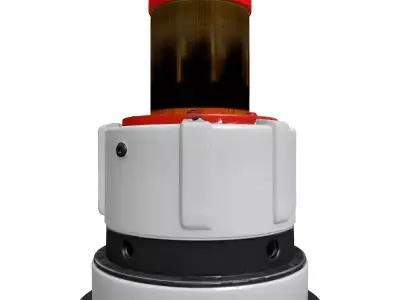 SciFi Industrial Warning Beacon Light Low-poly 3D model