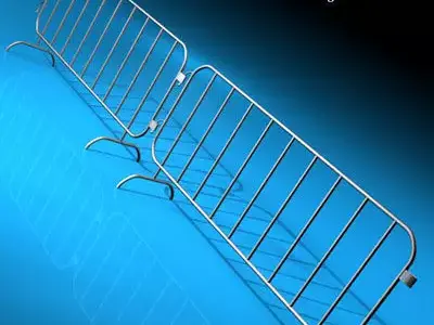 Road barrier metal 3D model