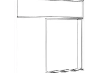 Sliding Metal Doors 3000mm x 2700mm 3D model