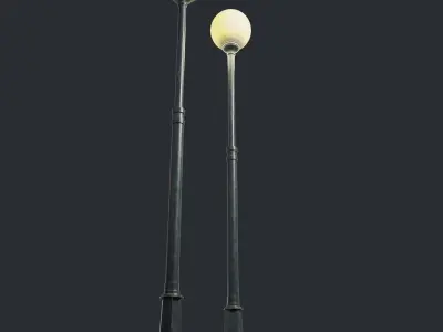 Spherical Street lamp Free 3D model