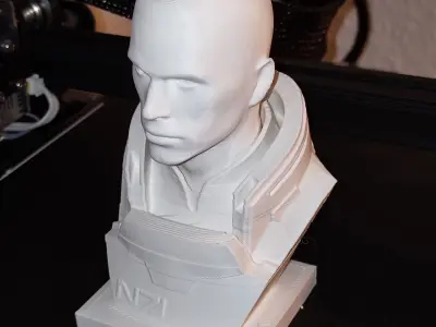 Mass Effect - Commander Shepard Bust 3D print model