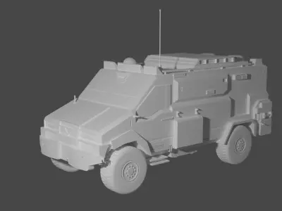scifi cyberpunk 4x4 Truck 3D Model for printing 3D print model