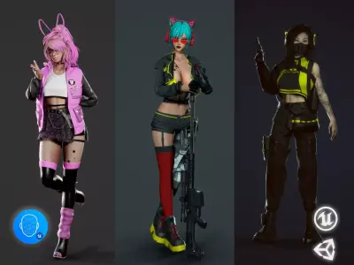 Cyberpunk Girls Pack