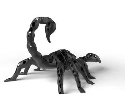 Scorpion Dust Voronoi Low-poly 3D model