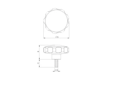 Bolted handle 3D model