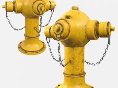 Street Hydrant 03 Low-poly 3D model
