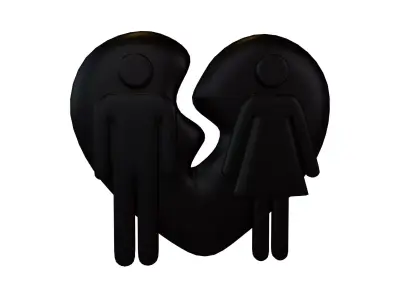 Divorce Symbol v1 008 Low-poly 3D model