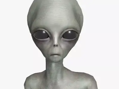 Super-Realistic Grey Alien 3D Animation - Yelling 3D model