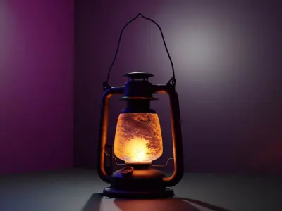 Lantern 001 Low-poly 3D model