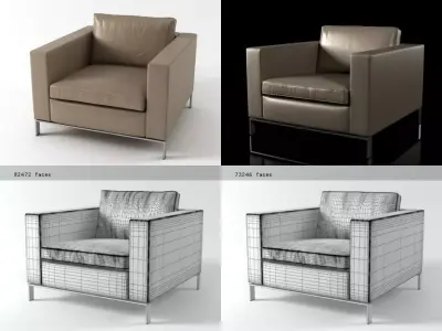 Foster 503 armchair 3D model