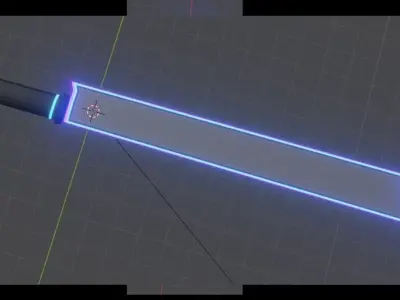Sword Sci-Fi knife roboting energy robot Low-poly 3D model