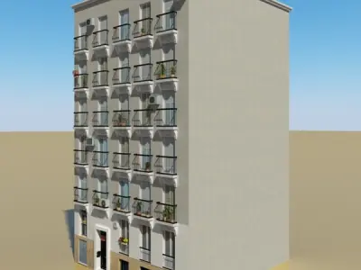 Photorealistic Low Poly Building 3D model