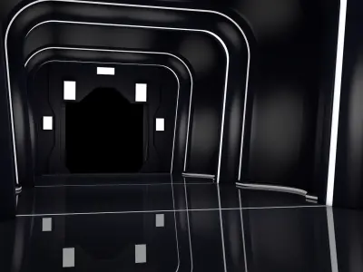 Sci Fi Tunnel 3D model 33