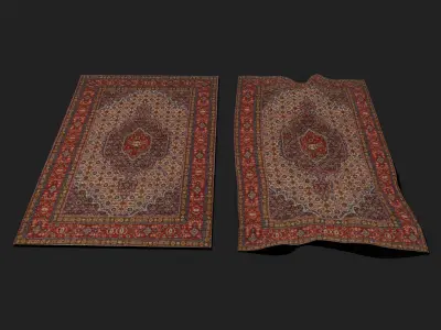 Persian Red Tapestry Low-poly 3D model