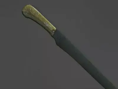 sword wooden door 3D model