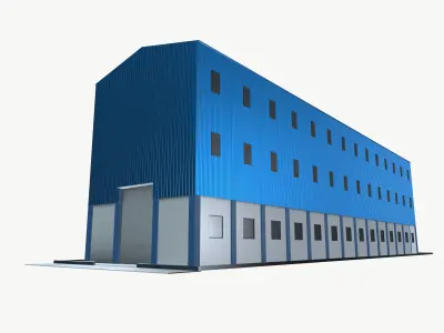 Industrial warehouse 3D model