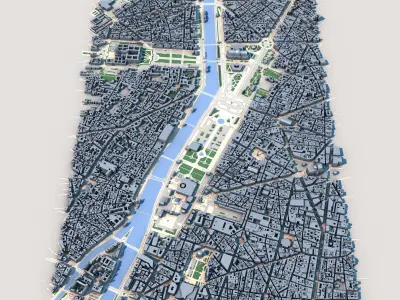 Paris Cityscape France 3D model