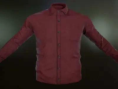 Red Shirt Low-poly 3D model