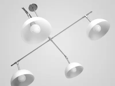 Four-bulb Ceiling Lamp 10 3D model