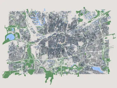 Dortmund City Germany 3D model