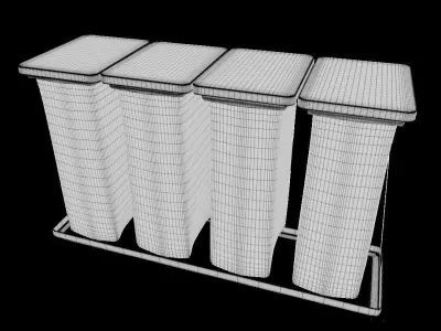 Medical Dustbin  Low-poly 3D model