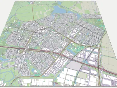 Cityscape Zoetermeer Netherlands  3D model