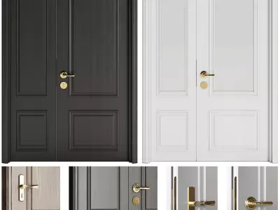 Set Classic Door 01 3D model