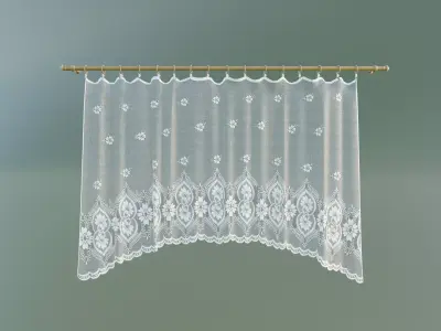 Curtain Low-poly 3D model