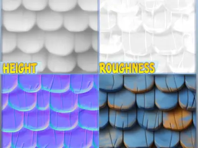 Stylized Roof Seamless Texture Texture