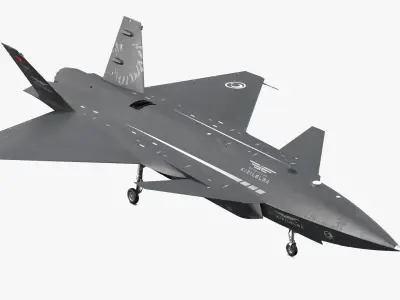  Bayraktar Kizilelma Stealth Fighter Jet Black 
