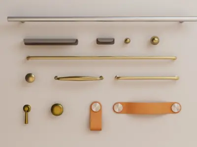 Ikea Handles and Knobs pack1 3D model