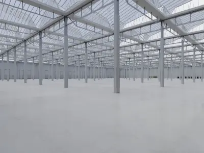 Industrial Warehouse Interior 4 Low-poly 3D model