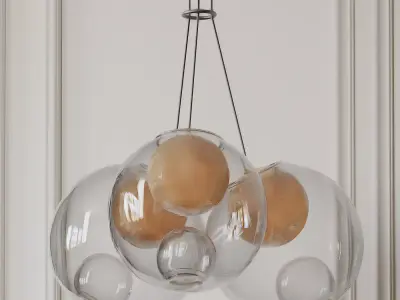 Multi-Light Cluster Pendant By Omer Arbel 3D model