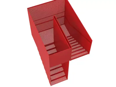 Hanging Red Staircase Low-poly 3D model