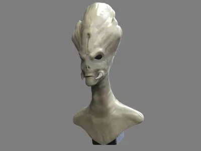 Alien Bust 10 3D print model