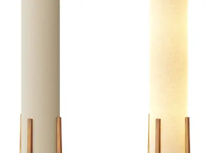 Four finger and Parker floor lamps 3D model