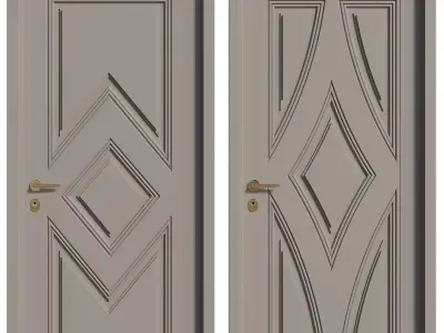 Entrance door set261 3D model