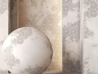 2 Vintage Decorative Plaster Wall Texture 4K - Seamless Texture