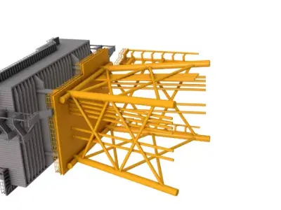 Offshore Wind Farm Substation 3D model