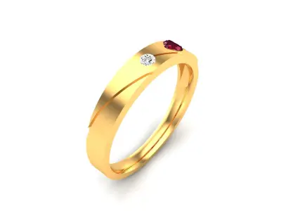 Solitaire Engagement Wedding Diamond Ring 3D print model shop