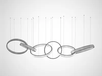 Crystal Flare Chandelier 3D model