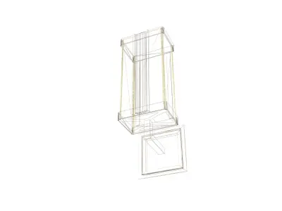 Rustic sconce Low-poly 3D model