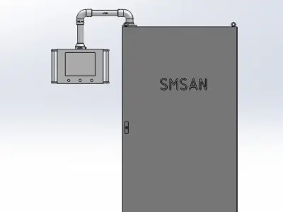 Stainless steel support arm system Free 3D model