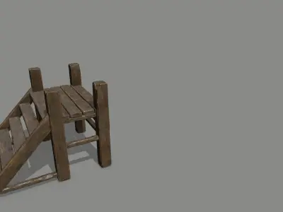 Wood  Bridge  1 Low-poly 3D model