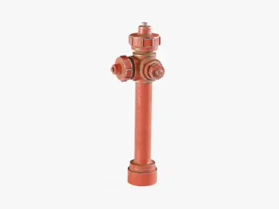 Fire Hydrant Low-poly 3D model