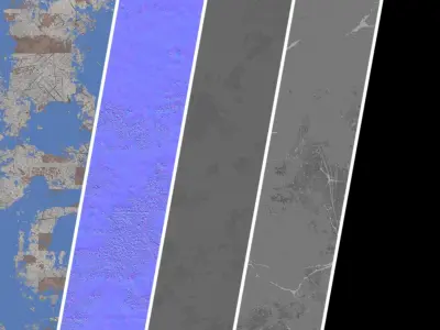 Plaster Materials 29- Painted Wall By Bricks sbsar Pbr seamless Texture