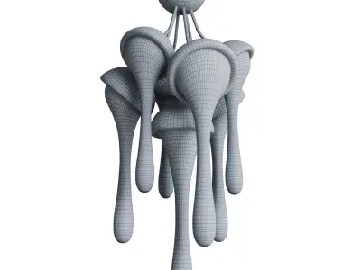 Chandelier Fluide Par Binome 3D model